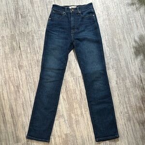 Madewell The Pencil Jean Dark Wash Denim Jeans